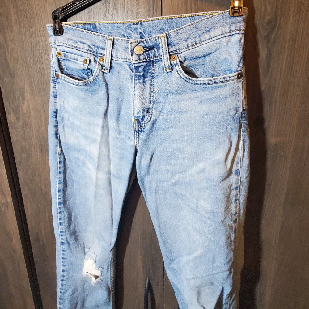 Mens Levi's 511 slim fit distressed jeans mens 29×30 - Picture 2 of 6